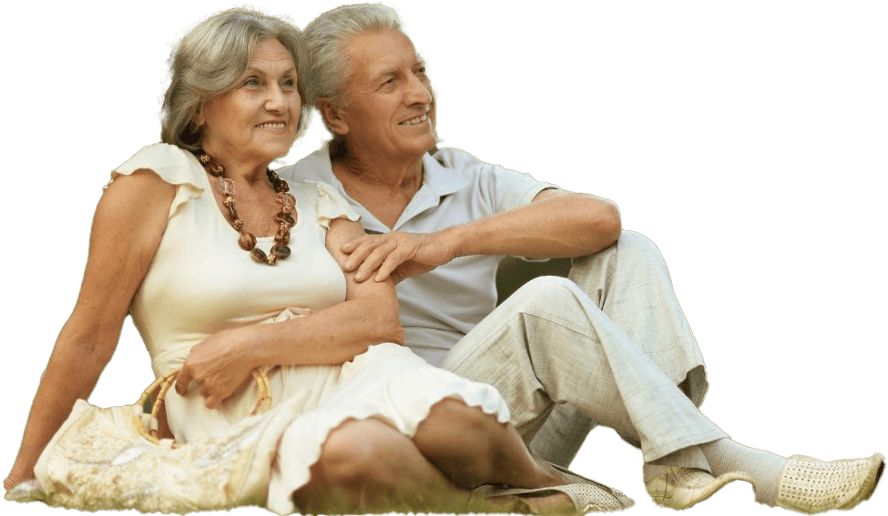 An older couple enjoying a sunny day